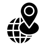 Simple black silhouette of a person